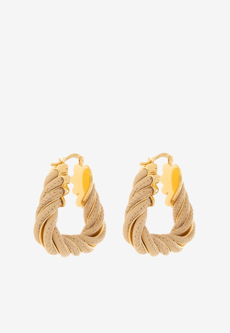 Twist Triangle-Shaped Hoop Earrings