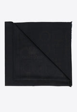 Gancini Jacquard Wool Silk Scarf