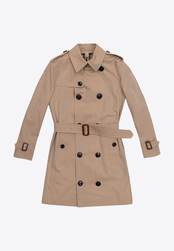 Girls Double-Breasted Trench Coat