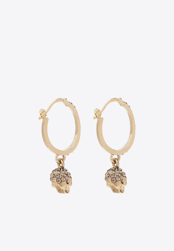 Skull Crystal Hoop Earring