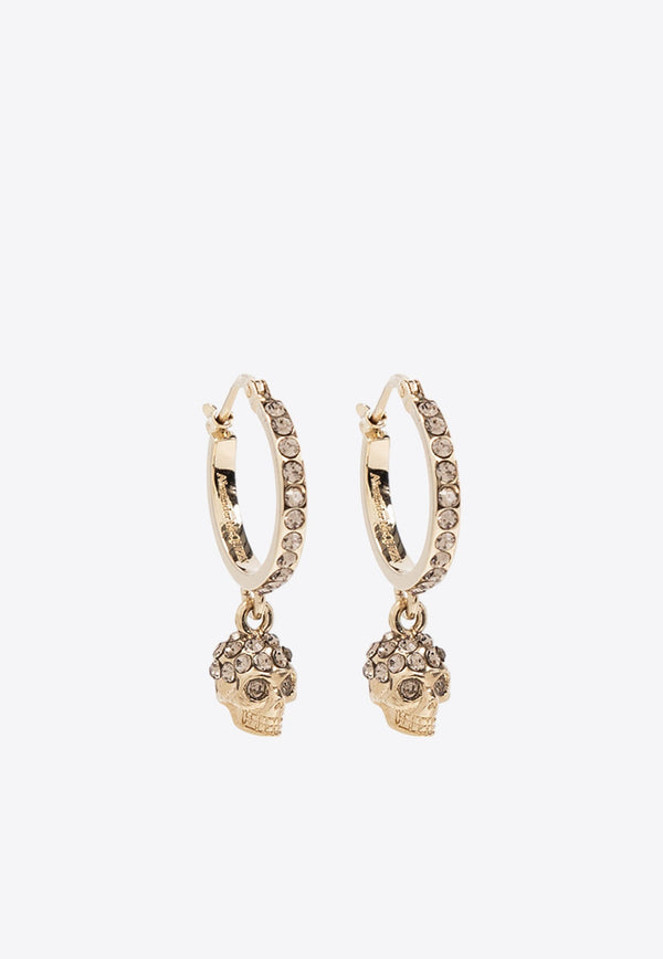 Skull Crystal Hoop Earring