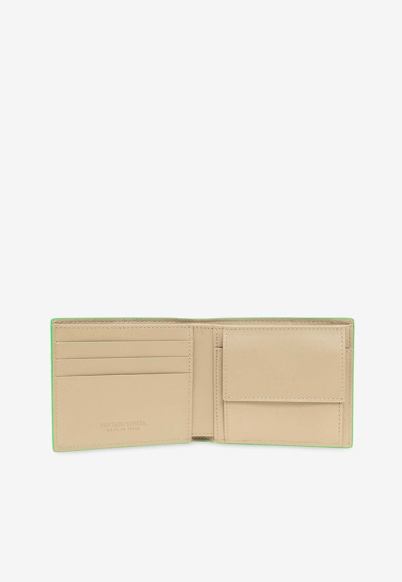 Cassette Bi-Fold Wallet in Intreccio Leather