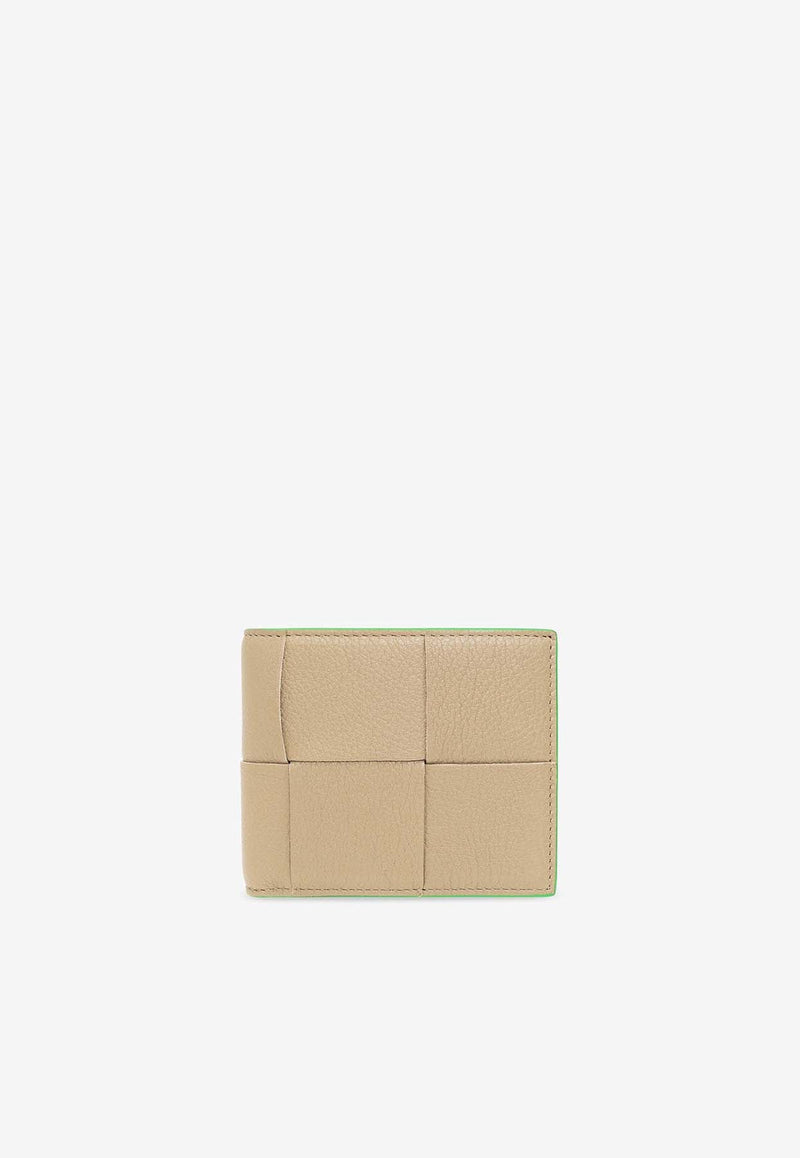 Cassette Bi-Fold Wallet in Intreccio Leather