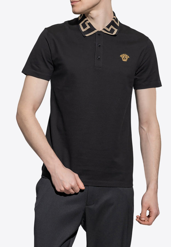 Greca Patterned Polo T-shirt