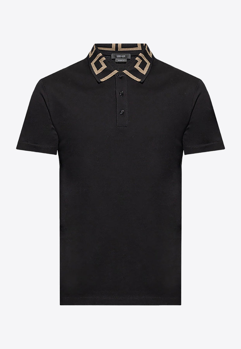 Greca Patterned Polo T-shirt