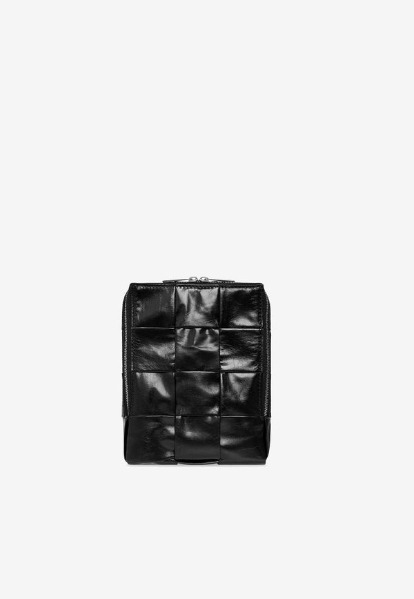 Cassette Intreccio Leather Sling Bag