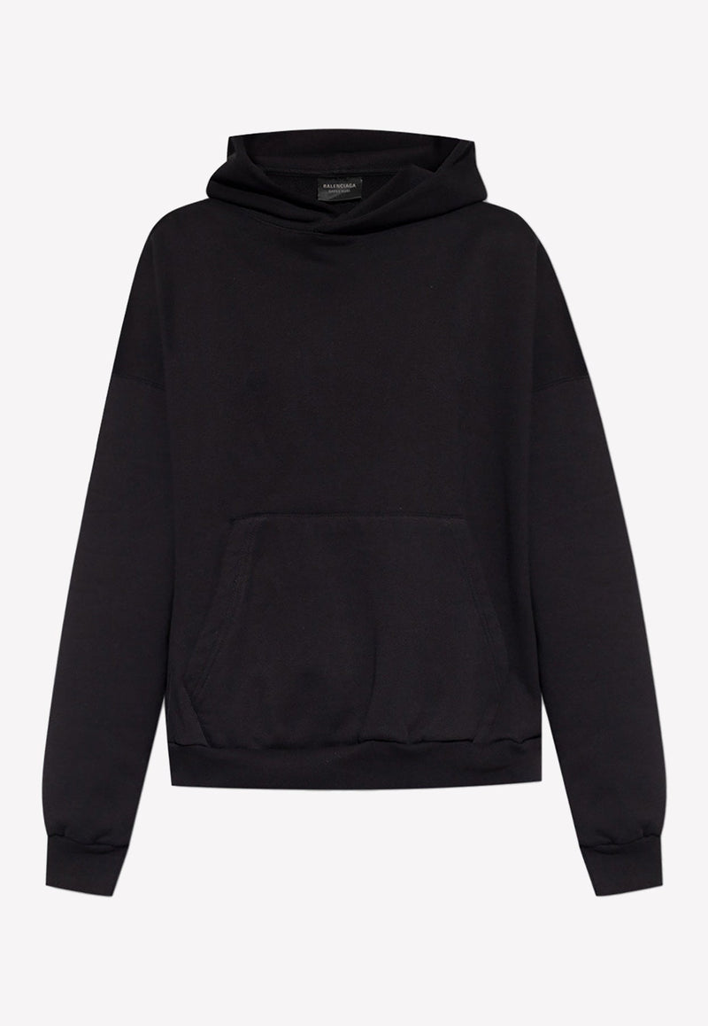 Oversized Label Print Hoodie