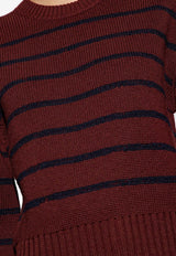 Jacquard Striped Wool Sweater