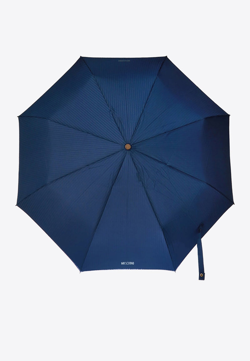 Pinstriped Folding Umbrella