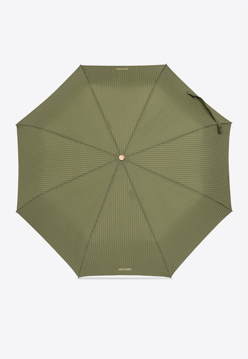 Pinstriped Folding Umbrella