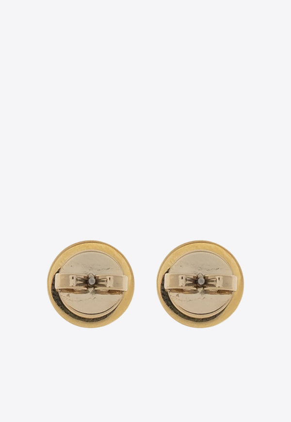 Kira Enamel Circle-Stud Earrings