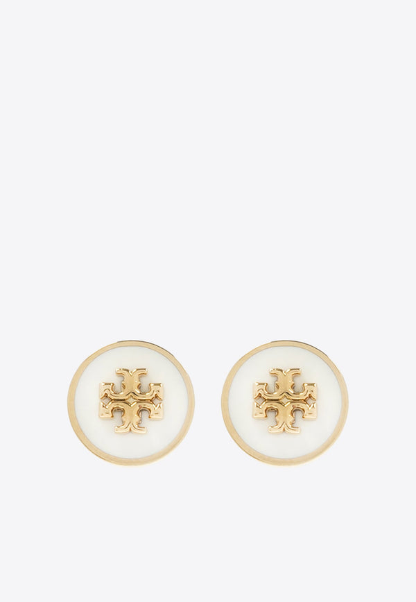 Kira Enamel Circle-Stud Earrings