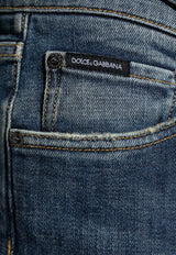 Logo Plate Stretch Slim Jeans