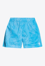Logo Embroidered Lace Shorts