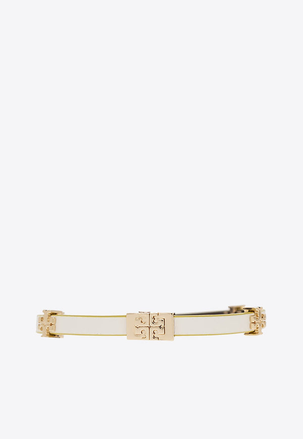 Eleanor Logo Plaque Leather Bracelet