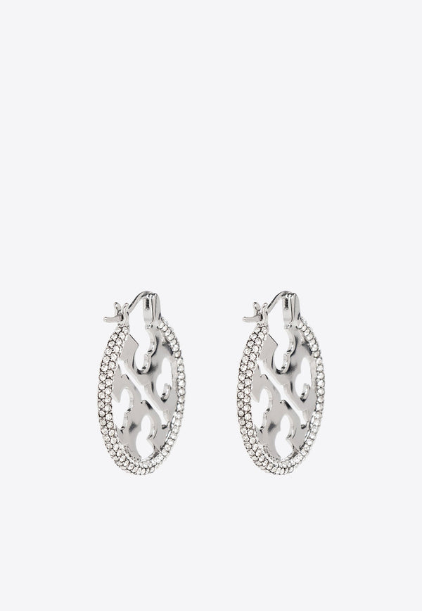 Miller Crystal Embellished Hoop Earrings