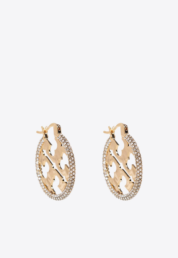 Miller Crystal Embellished Hoop Earrings