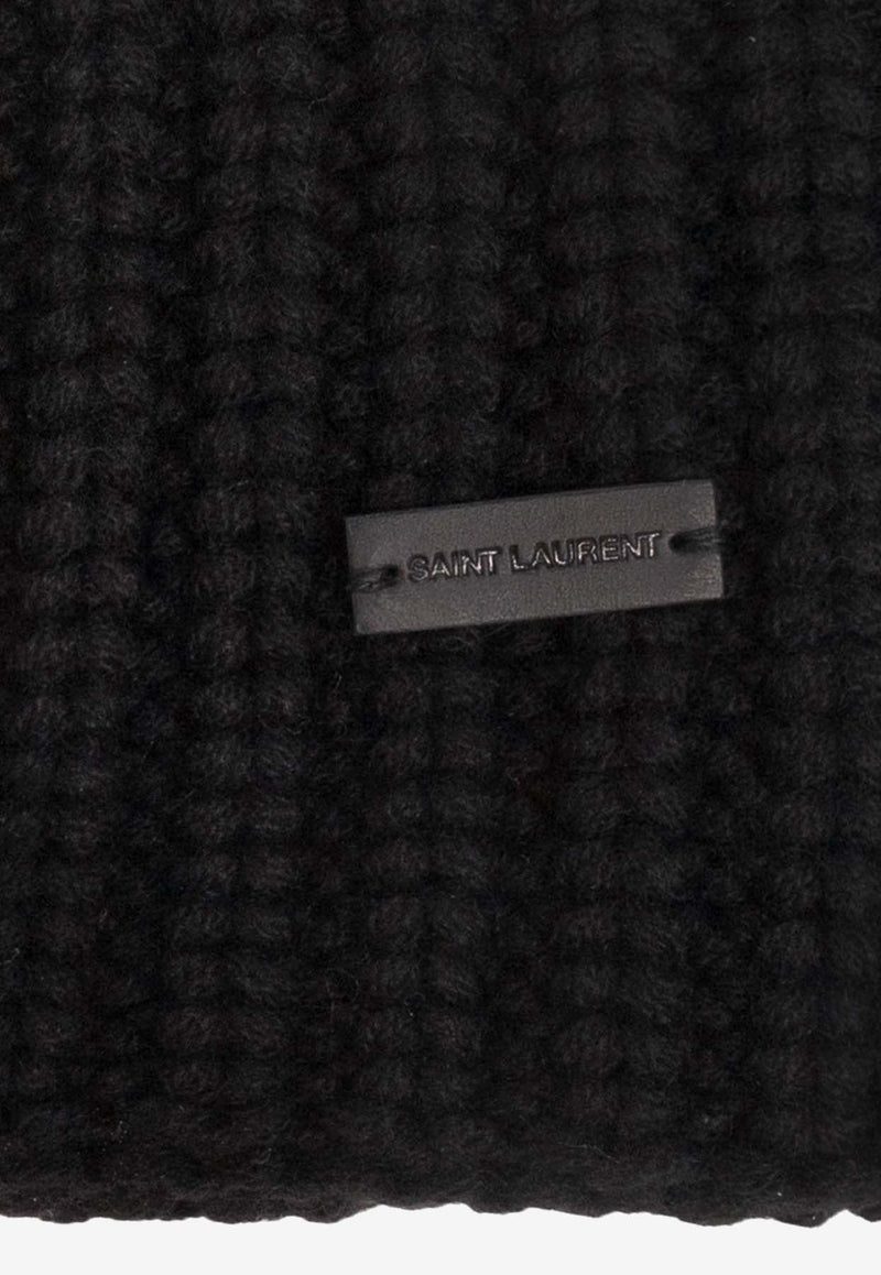 Cashmere Logo-Patch Beanie