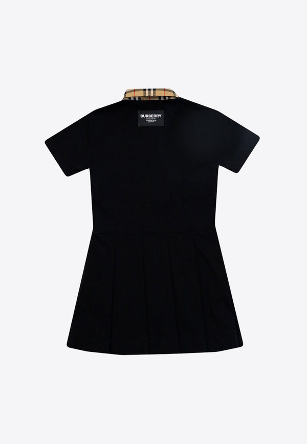 Girls Sigrid Checked Collar Dress