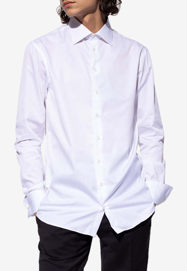 Long-Sleeved Button-Up Shirt