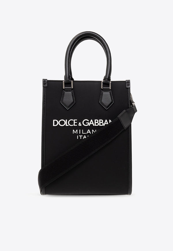 Logo Print Top Handle Bag