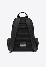 Logo Print Nylon Backpack