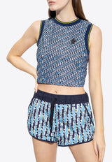 Abstract Print Cropped Top