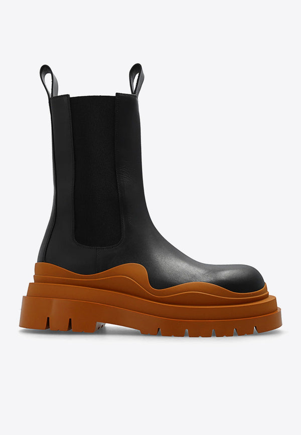 Tire Mid-Calf Boots in Calf Leather