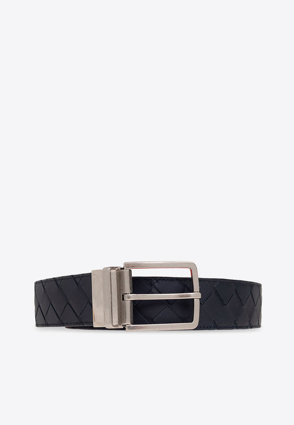 Reversible Intrecciato Leather Belt