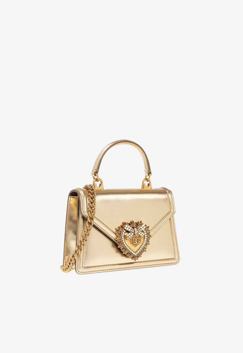 Small Devotion Metallic Top Handle Bag