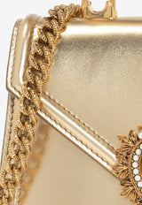 Small Devotion Metallic Top Handle Bag