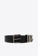 Logo Monogram Leather Belt