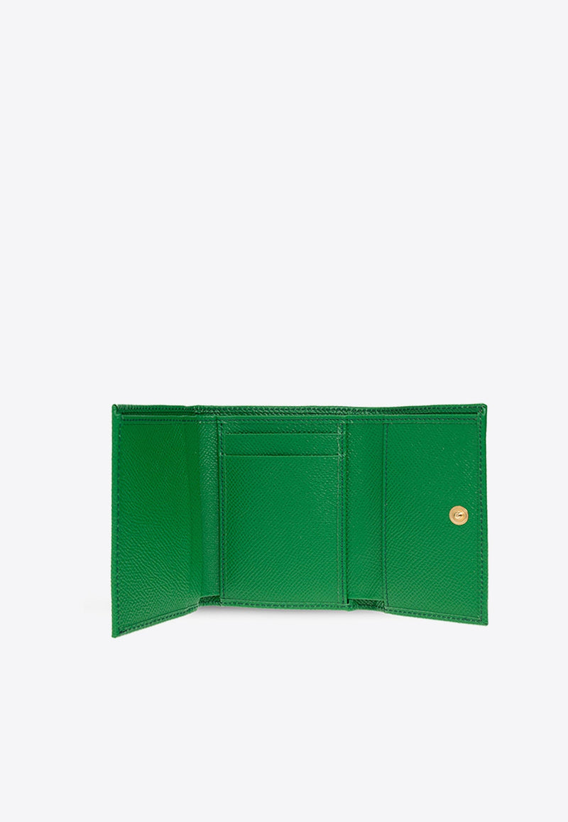 Logo-Plate Leather Wallet