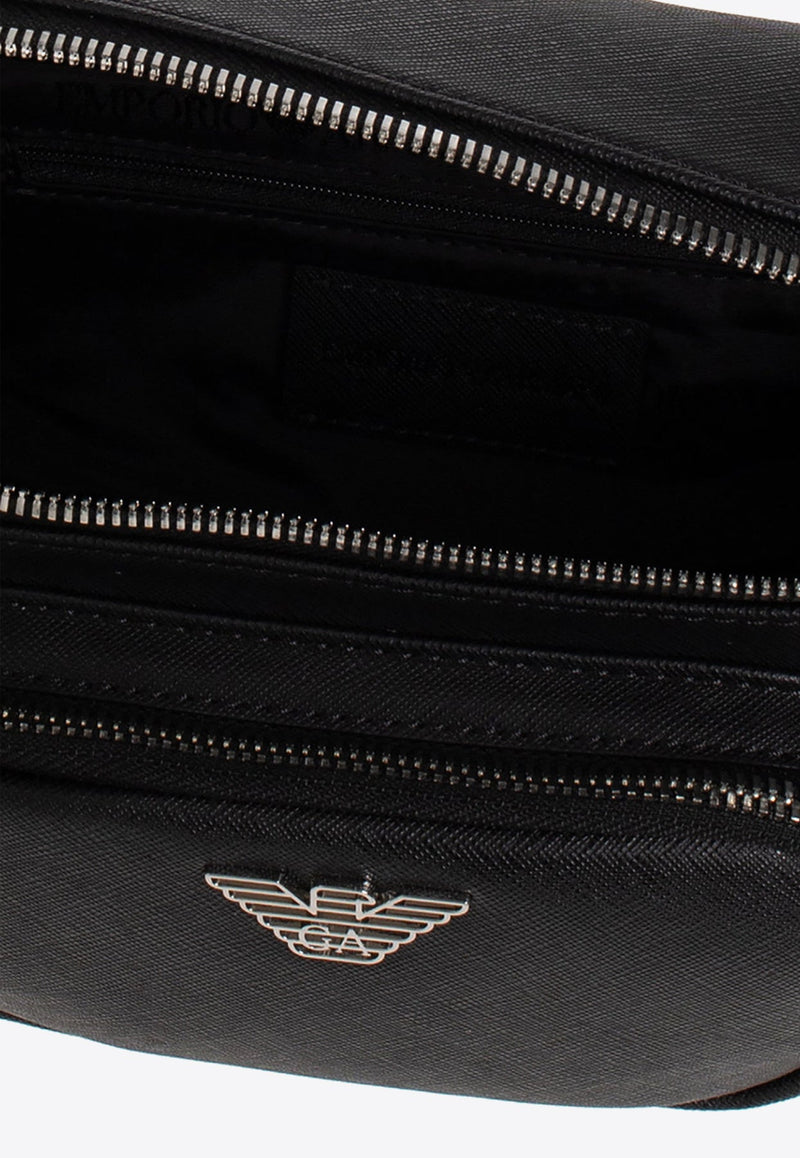 Logo Plaque Belt Bag in Faux Leather