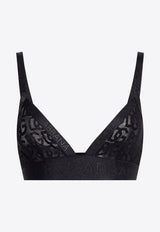 Logo-Mesh Triangle Bra