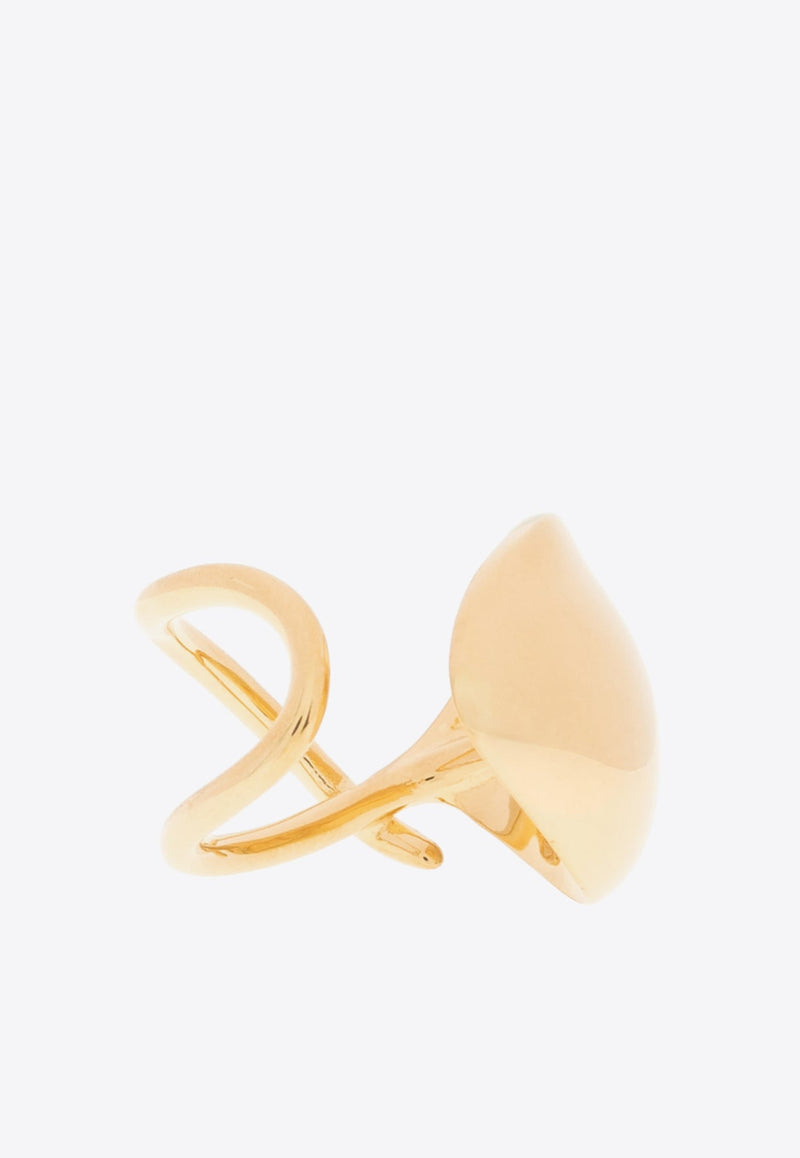 Sculptural Design Gold-Tone Ring