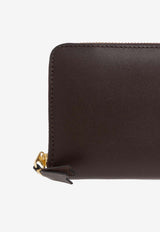 Logo Zip-Around Wallet in Leather
