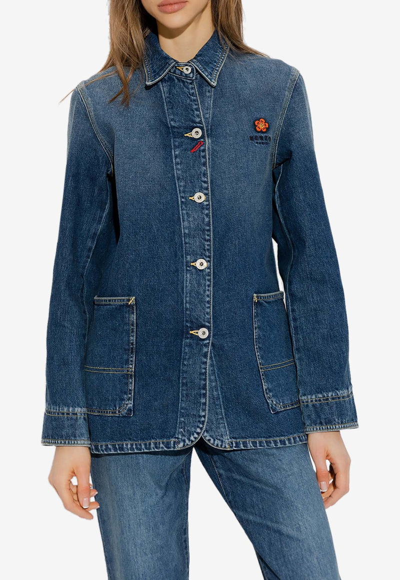 Boke Flower Crest Denim Jacket