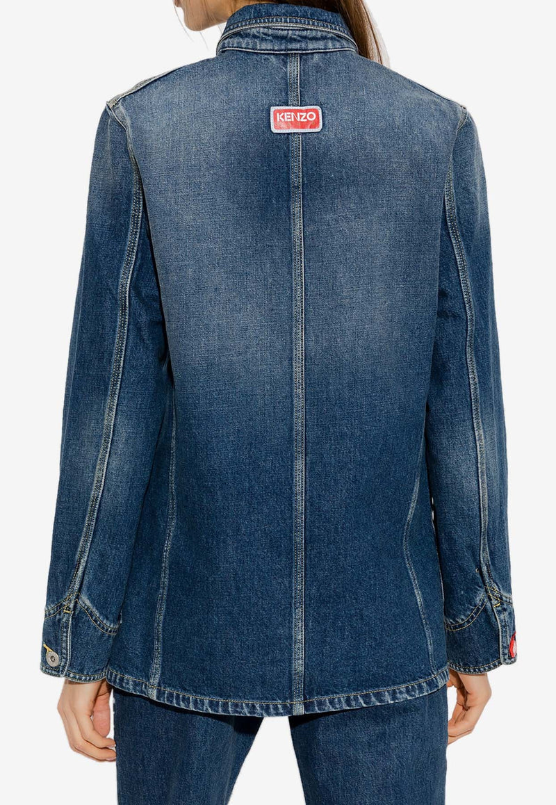 Boke Flower Crest Denim Jacket