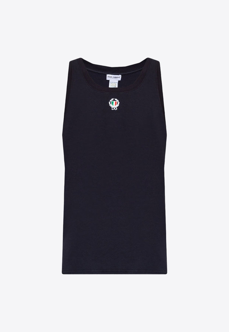 Crown and Laurel Patch Sleeveless T-shirt