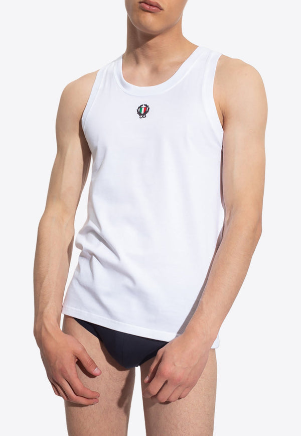 Crown and Laurel Patch Sleeveless T-shirt