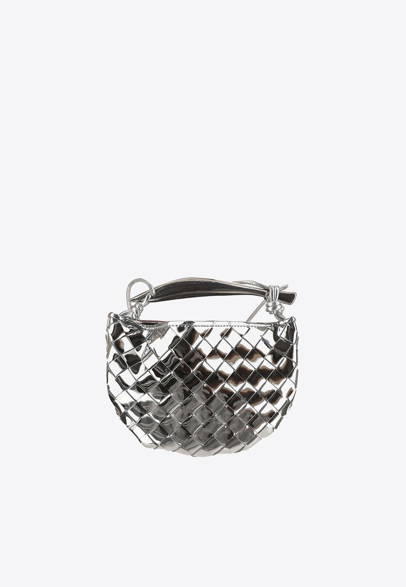 Mini Sardine Crossbody Bags in Metallic Intrecciato Leather