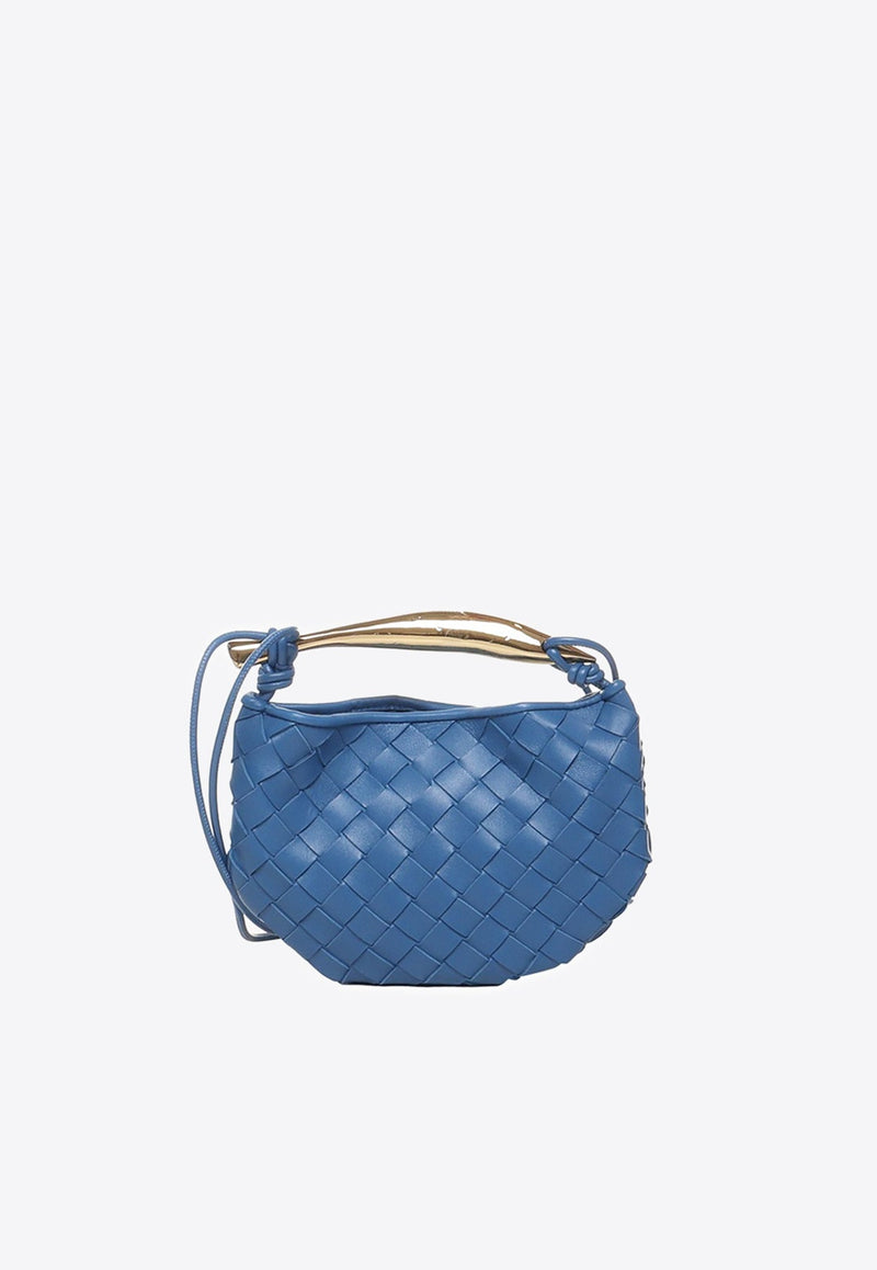 Mini Sardine Top Handle Bag in Intrecciato Leather