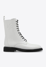 Double T Calf Leather Combat Boots