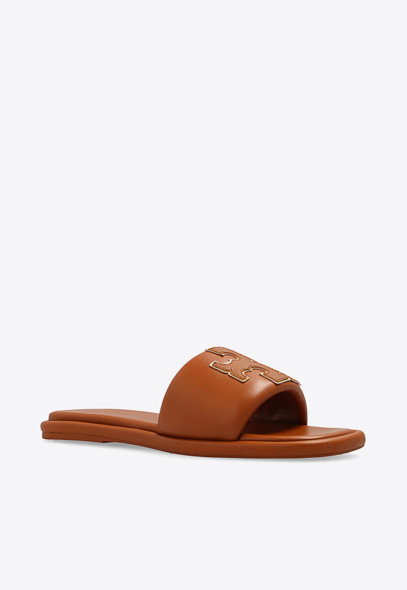 Double T Sport Leather Flat Sandals