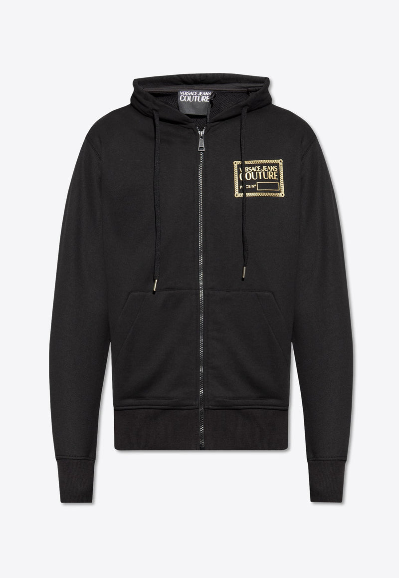 Logo Print Zip-Up Hoodie