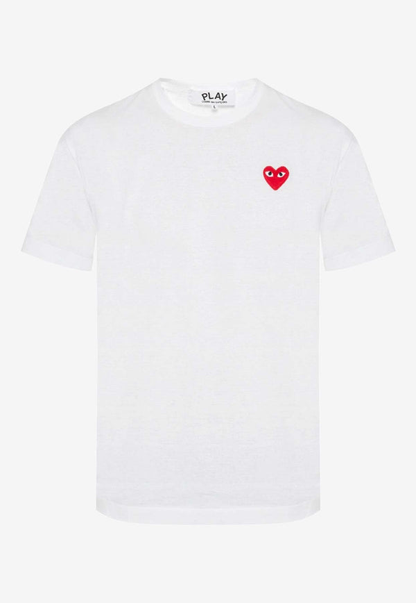 Heart Embroidered Crewneck T-shirt