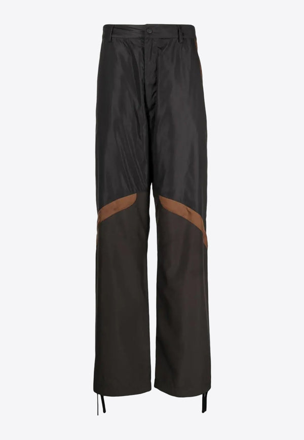 Paneled Straight Leg Pants