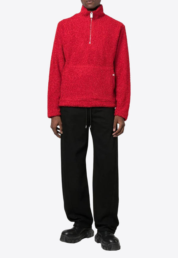 Bouclé Half-Zip Sweatshirt