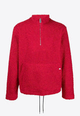 Bouclé Half-Zip Sweatshirt